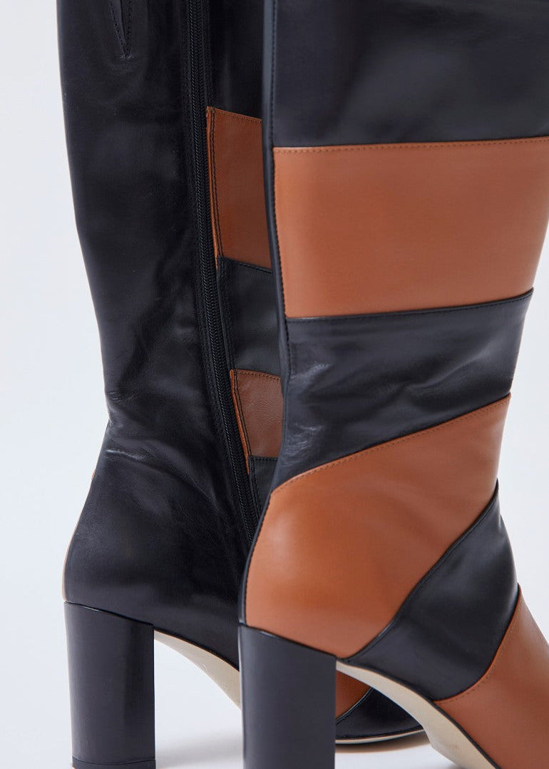 Botas Piel Bicolor